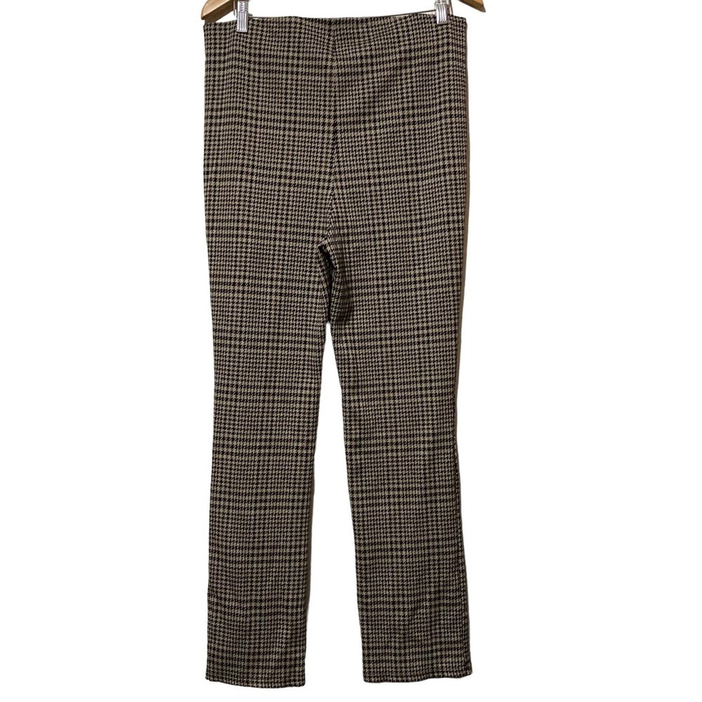 H&M Women’s Waist Houndstooth Pants Size XL‎ Black Tan - Picture 8 of 8
